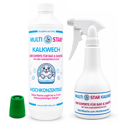 Multi-Star KALKWECH Kalkentferner Konzentrat (1L) + Sprühflasche 500ml (leer)