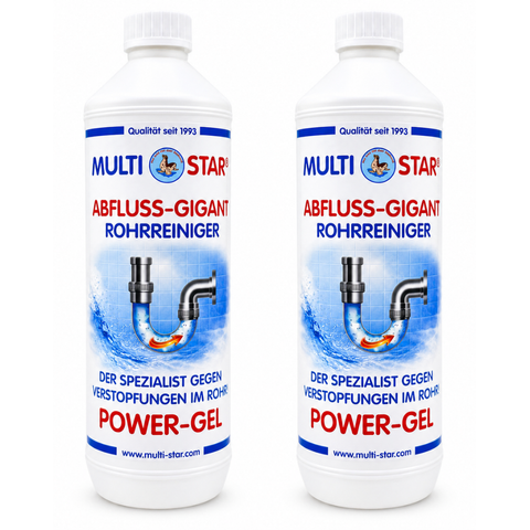 Multi-Star Abfluss Gigant Power Gel Doppelpack (2L)