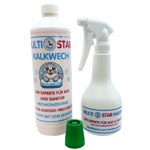 Multi-Star KALKWECH Kalkentferner Konzentrat (1L) + Sprühflasche 500ml (leer)