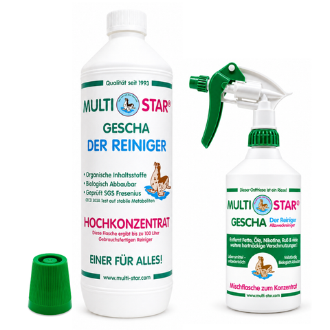Multi-Star GESCHA Allzweckreiniger Konzentrat (1L) + Sprühflasche (leer)
