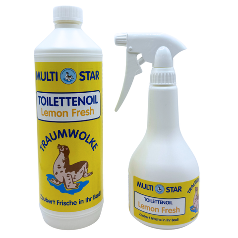 TRAUMWOLKE Toilettenoil (1L) “Lemon Fresh” + Sprühflasche (leer)