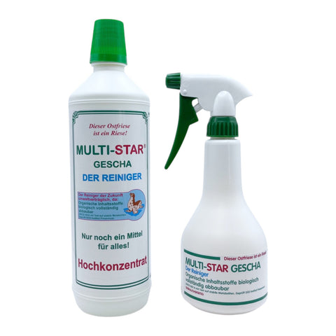 Multi-Star GESCHA Allzweckreiniger Konzentrat (1L) + Sprühflasche (leer)
