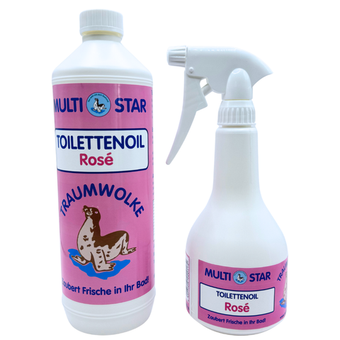 TRAUMWOLKE Toilettenoil (1L) “Rosé” + Sprühflasche (leer)