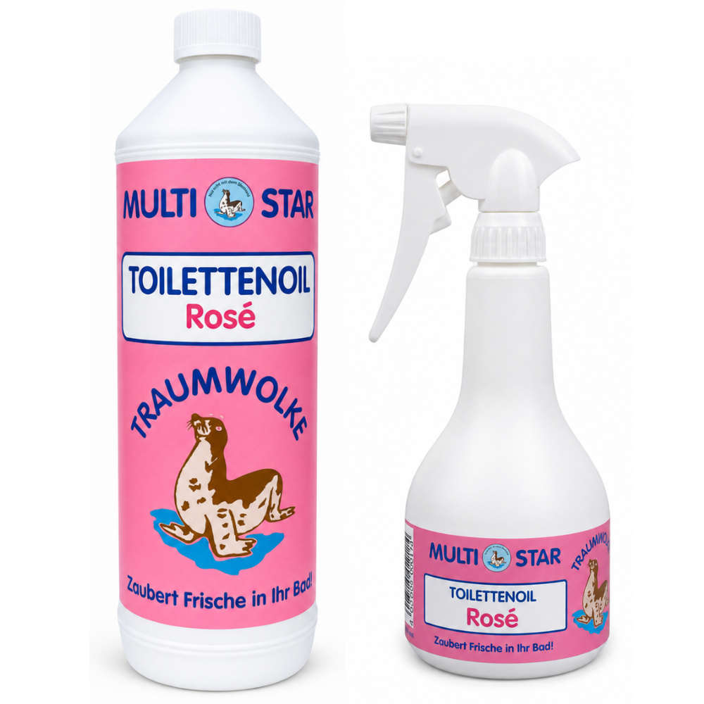 TRAUMWOLKE Toilettenoil (1L) “Rosé” + Sprühflasche (leer)